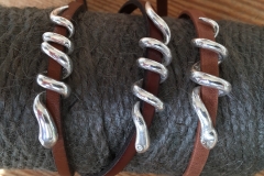 Orm-armband i finsilver